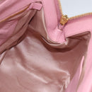 Miu Miu Hand Bag Leather 2way Pink Gold Auth ka838-23