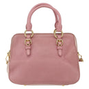 Miu Miu Hand Bag Leather 2way Pink Gold Auth ka838-2