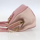 Miu Miu Hand Bag Leather 2way Pink Gold Auth ka838-3