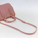 Miu Miu Hand Bag Leather 2way Pink Gold Auth ka838-9