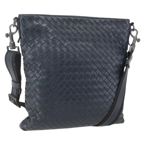 BOTTEGA VENETA INTRECCIATO Umhängetasche Leder Navy Auth ka844