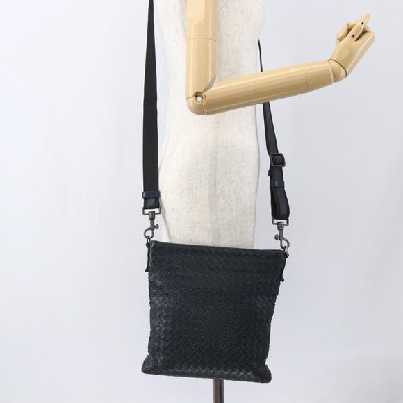 BOTTEGA VENETA INTRECCIATO Umhängetasche Leder Navy Auth ka844