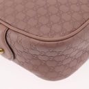 GUCCI Micro GG Canvas Guccissima Bamboo Bag Leather Pink Gold 309538 Auth ka845V-16