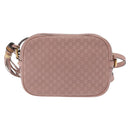 GUCCI Micro GG Canvas Guccissima Bamboo Bag Leather Pink Gold 309538 Auth ka845V-13
