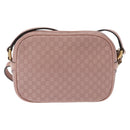 GUCCI Micro GG Canvas Guccissima Bamboo Bag Leather Pink Gold 309538 Auth ka845V-2