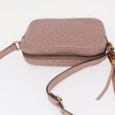 GUCCI Micro GG Canvas Guccissima Bamboo Bag Leather Pink Gold 309538 Auth ka845V-6
