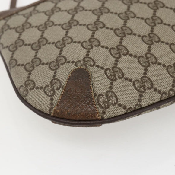 GUCCI GG Supreme Web Sherry Line Bag PVC Beige Gold 904 02 026 Auth ka846