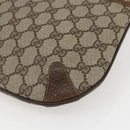 GUCCI GG Supreme Web Sherry Line Bag PVC Beige Gold 904 02 026 Auth ka846-16