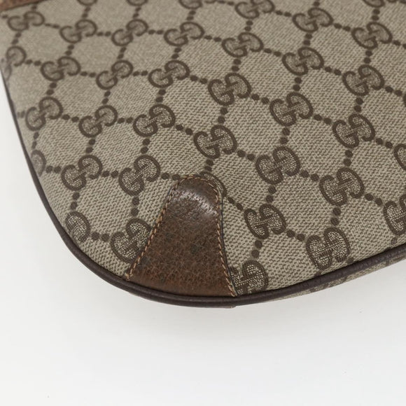 GUCCI GG Supreme Web Sherry Line Bag PVC Beige Gold 904 02 026 Auth ka846