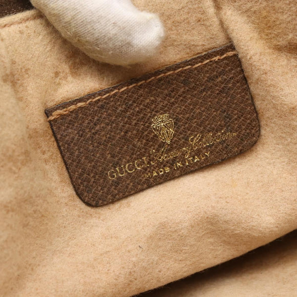 GUCCI GG Supreme Web Sherry Line Bag PVC Beige Gold 904 02 026 Auth ka846