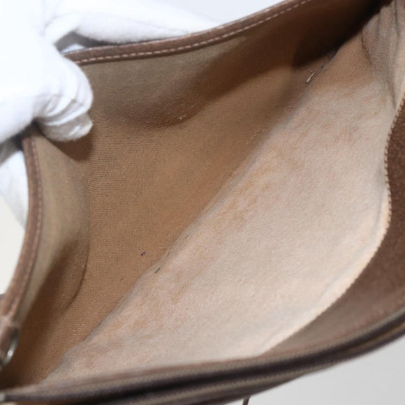 GUCCI GG Supreme Web Sherry Line Bag PVC Beige Gold 904 02 026 Auth ka846