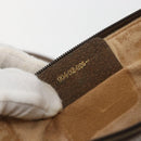 GUCCI GG Supreme Web Sherry Line Bag PVC Beige Gold 904 02 026 Auth ka846-12