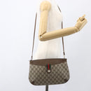 GUCCI GG Supreme Web Sherry Line Bag PVC Beige Gold 904 02 026 Auth ka846-23