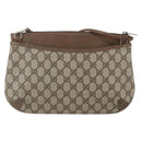 GUCCI GG Supreme Web Sherry Line Bag PVC Beige Gold 904 02 026 Auth ka846-2