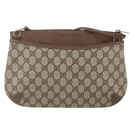 GUCCI GG Supreme Web Sherry Line Bag PVC Beige Gold 904 02 026 Auth ka846 - 0