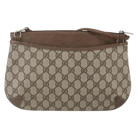 GUCCI GG Supreme Web Sherry Line Bag PVC Beige Gold 904 02 026 Auth ka846