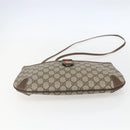 GUCCI GG Supreme Web Sherry Line Bag PVC Beige Gold 904 02 026 Auth ka846-5