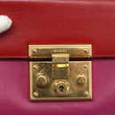 GUCCI Shoulder Bag Leather Red Gold 409487 Auth ka847-14