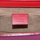GUCCI Shoulder Bag Leather Red Gold 409487 Auth ka847-17