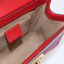 GUCCI Shoulder Bag Leather Red Gold 409487 Auth ka847-20