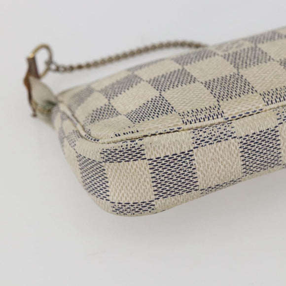 LOUIS VUITTON Damier Azur Mini Pochette Accessoires Pouch N63005 LV Auth ka849