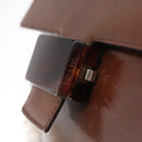 PRADA Hand Bag Leather Brown Auth ka855-10