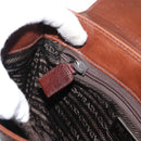 PRADA Hand Bag Leather Brown Auth ka855-22