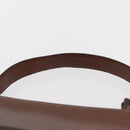 PRADA Hand Bag Leather Brown Auth ka855-8