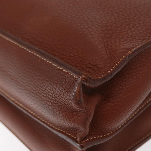 HERMES Sac Adepeche 38 Businesstas Leer Bruin Origineel ka858