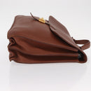 HERMES Sac Adepeche 38 Business Bag Leather Brown Auth ka858-3