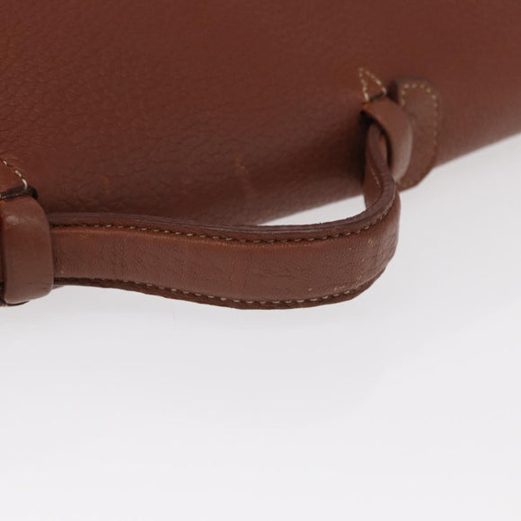 HERMES Sac Adepeche 38 Business Bag Leather Brown Auth ka858