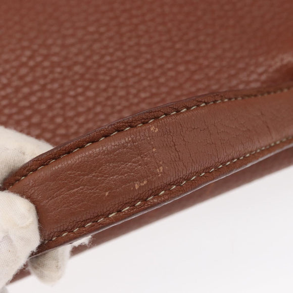 HERMES Sac Adepeche 38 Business Bag Leather Brown Auth ka858