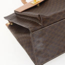 CELINE Macadam Canvas Tragetasche PVC Leder Braun Gold Auth ka860-14
