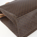 CELINE Macadam Canvas Tragetasche PVC Leder Braun Gold Auth ka860-16