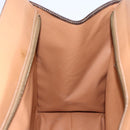 CELINE Macadam Canvas Tote Bag PVC Leather Brown Gold Auth ka860-19