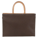 CELINE Macadam Canvas Tragetasche PVC Leder Braun Gold Auth ka860-2