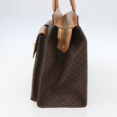 CELINE Macadam Canvas Tragetasche PVC Leder Braun Gold Auth ka860-4