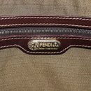 FENDI Zucca Canvas Hand Bag Black Brown Auth ka862-17