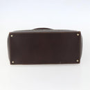 FENDI Zucca Canvas Hand Bag Black Brown Auth ka862-5