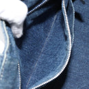 PRADA Bijoux Canapa PM Hand Bag Denim Blue Silver Auth ka868-22