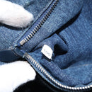 PRADA Bijoux Canapa PM Hand Bag Denim Blue Silver Auth ka868-12