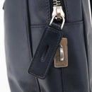 PRADA Hand Bag Safiano leather Navy Silver Auth ka869-10