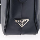 PRADA Hand Bag Safiano leather Navy Silver Auth ka869-18