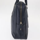 PRADA Hand Bag Safiano leather Navy Silver Auth ka869-4