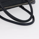 PRADA Hand Bag Safiano leather Navy Silver Auth ka869-7