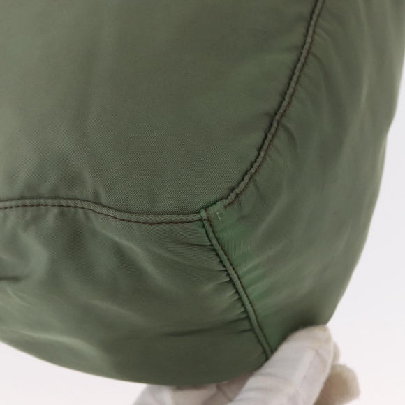 PRADA Shoulder Bag Nylon Green Gold Auth ka870
