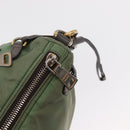 PRADA Shoulder Bag Nylon Green Gold Auth ka870-10