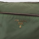 PRADA Shoulder Bag Nylon Green Gold Auth ka870-18