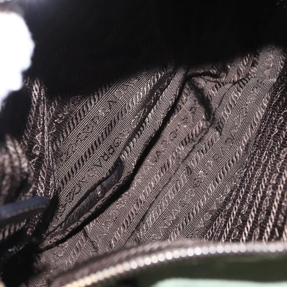 PRADA Shoulder Bag Nylon Green Gold Auth ka870