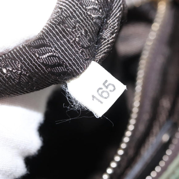 PRADA Shoulder Bag Nylon Green Gold Auth ka870